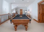Pool table and common area on second floor